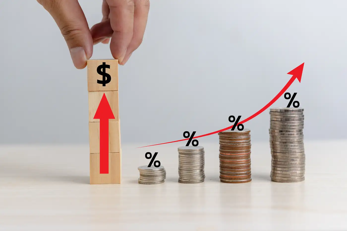 tasa de ahorro creciente representada en gráfico
